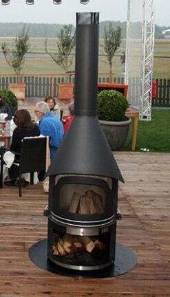 Girse Grillkamin Edelstahl Duo Exclusiv Typ 2 / Schwarz