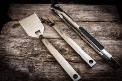 Grillfürst Premium Edelstahl Grillbesteck Set Mit Grillzange, -Wender Und -Gabel