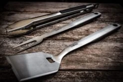 Grillfürst Premium Edelstahl Grillbesteck Set Mit Grillzange, -Wender Und -Gabel -Grillen Und Rauchern Flaschenoeffner Grillwender