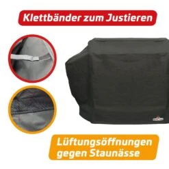 Grillfürst Abdeckhaube / Schutzhülle Für Grillfürst G750 -Grillen Und Rauchern Grillfuerst Abdeckhaube Klettband Lueftung