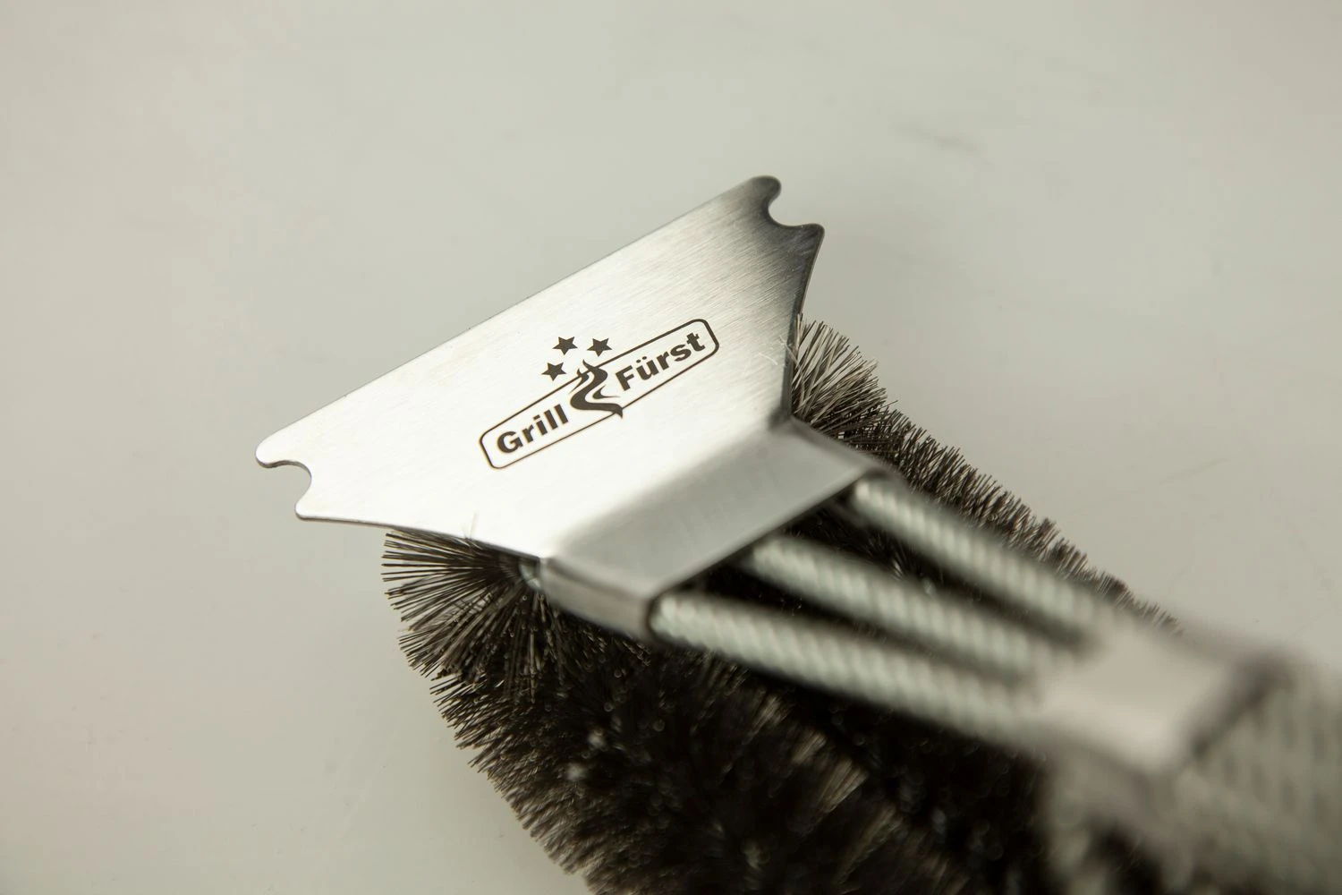 Grillfürst Grillbürste Edelstahl, Mit Langem 3-fach Bürstenkopf Und Schaber 3 Grillfürst Grillbürste Edelstahl, Mit Langem 3-fach Bürstenkopf Und Schaber