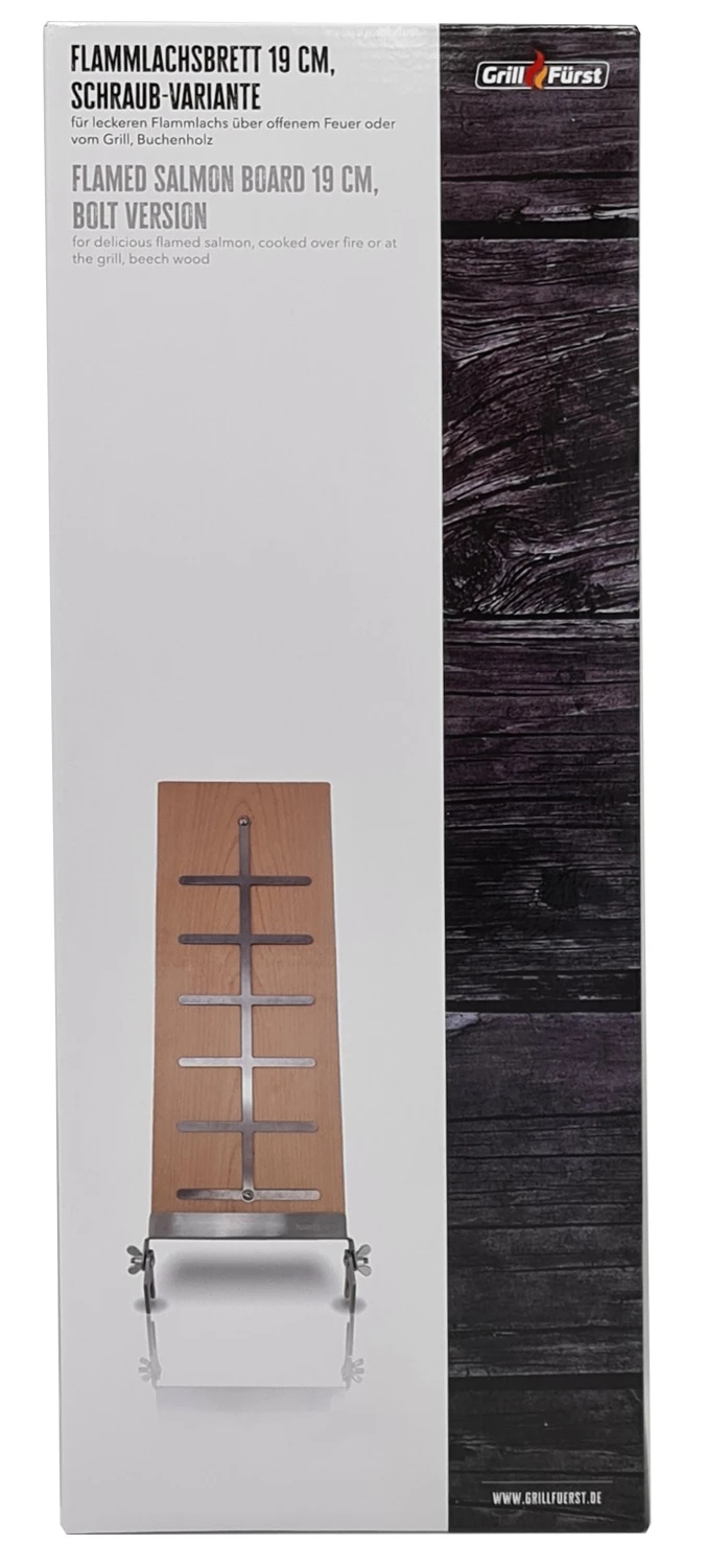 Grillfürst Flammlachsbrett Buche 19 X 50 Cm Schraub-Variante - Mit Optimierter Halterung 4 Grillfürst Flammlachsbrett Buche 19 X 50 Cm Schraub-Variante - Mit Optimierter Halterung – Bild 2