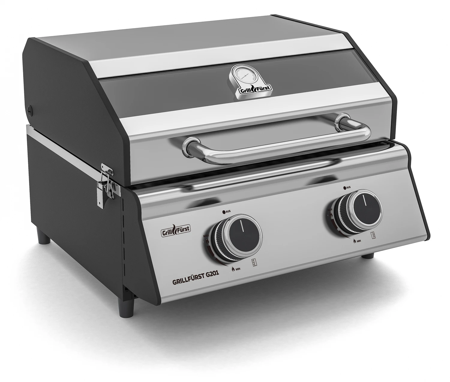 Grillfürst G201E 2-Brenner Gasgrill Portabel V2 - Wohnmobilgrill - 30mbar (EU-Gasgrill) 5 Grillfürst G201E 2-Brenner Gasgrill Portabel V2 - Wohnmobilgrill - 30mbar (EU-Gasgrill) – Bild 3