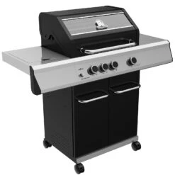 Grillfürst G310E Grill Control Edition 3-Brenner Gasgrill Mit Grill Control, Hochtemperaturbrenner Und Edelstahl Rosten -Grillen Und Rauchern Grillfuerst Gasgrill G310E seitlich