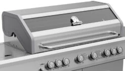 Grillfürst G621E Grill Control Edition 6-Brenner Edelstahl-Gasgrill Mit Grill Control, Hochtemperaturbrenner, Heckbrenner Und Edelstahl Rosten -Grillen Und Rauchern Grillfuerst Gasgrill G621E Sichtscheibe