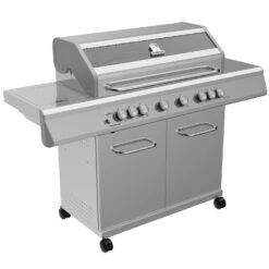Grillfürst G621E Grill Control Edition 6-Brenner Edelstahl-Gasgrill Mit Grill Control, Hochtemperaturbrenner, Heckbrenner Und Edelstahl Rosten -Grillen Und Rauchern Grillfuerst Gasgrill G621E seitlich