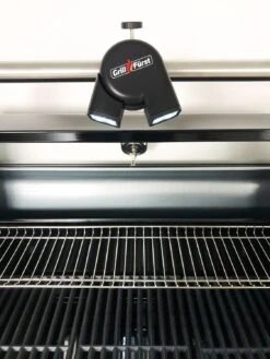 Grillfürst Universal LED Grilllampe / Grilllicht / Grifflicht - Mit 2 Schwenkbaren Leuchtköpfen -Grillen Und Rauchern Grillfuerst Grilllampe BBQ LED Grilllicht