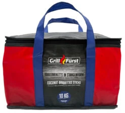 Grillfürst Kokosbriketts In Stangenform - 20 Kg - Ideal Für Dutch Oven Und Grill -Grillen Und Rauchern Grillfuerst Kokosbriketts Stangenbriketts 10kg Tragetasche