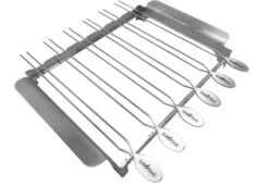 Grillfürst Edelstahl Spießhalter / Spießgestell Mit 6 Doppelspießen