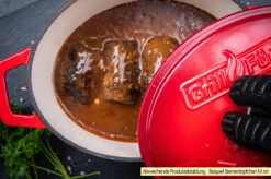 Grillfürst Dutch Oven Sternentöpfchen / Gusseisen Bräter - Emailliert - M - Blau -Grillen Und Rauchern Grillfuerst Sternentoepfchen M Beispiel Rouladen 1
