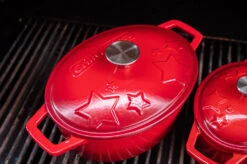 Grillfürst Dutch Oven Sternentöpfchen / Gusseisen Bräter - Emailliert - M - Rot -Grillen Und Rauchern Grillfuerst Sternentoepfchen M rot S
