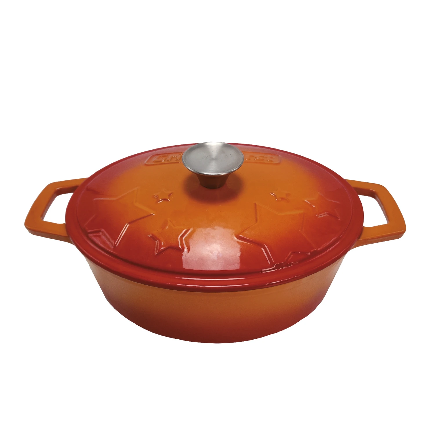 Grillfürst Dutch Oven Sternentöpfchen / Gusseisen Bräter - Emailliert - M - Orange 3 Grillfürst Dutch Oven Sternentöpfchen / Gusseisen Bräter - Emailliert - M - Orange