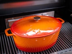 Grillfürst Dutch Oven Sternentöpfchen / Gusseisen Bräter - Emailliert - XL - Orange -Grillen Und Rauchern Grillfuerst Sternentoepfchen orange XL Gusseisen Braeter