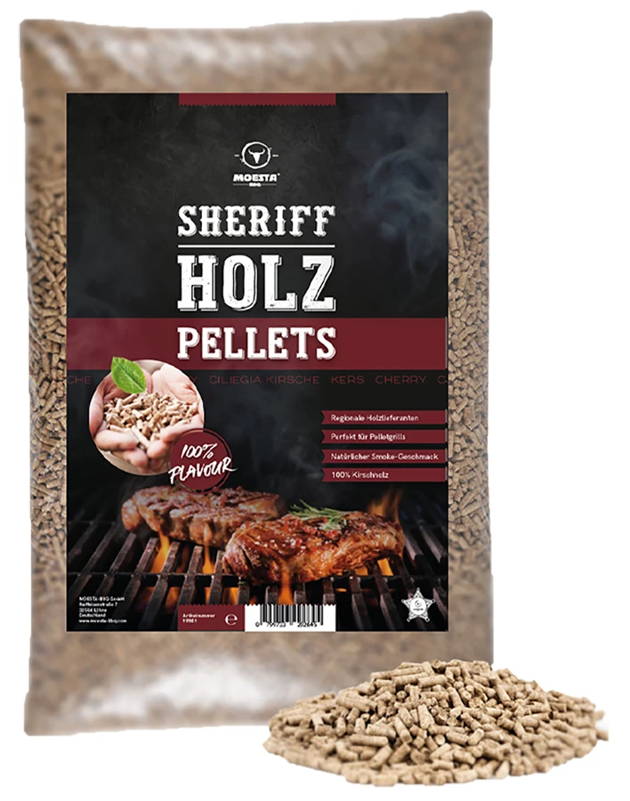 Moesta Sheriff Holz Grillpellets Kirsche (5 Kg) 3 Moesta Sheriff Holz Grillpellets Kirsche (5 Kg)