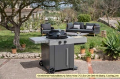Outdoorchef Gas Kugelgrill Arosa 570 G Evo Black Style - Inkl. Blazing-/Cooking Zone Kit Plus Und Plancha -Grillen Und Rauchern Outdoorchef Arosa 570 G Evo Grey Steel Blazing Zone