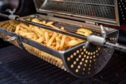 Grillfürst Universal Drehspießkorb / Rotisseriekorb, Edelstahl V2 -Grillen Und Rauchern Pommes Grillen Rotisseriekorb