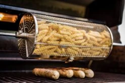 Grillfürst Universal Drehspießkorb / Rotisseriekorb, Edelstahl V2 -Grillen Und Rauchern Universal Pommeskorb Drehspiess