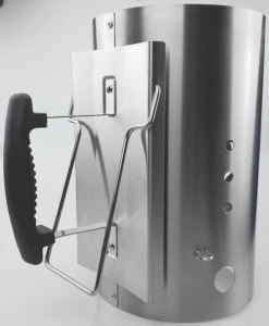 Grillfürst Anzündkamin Premium Edelstahl, Durchmesser 19 Cm, Höhe 30,5 Cm, Mit Sicherheitsgriff -Grillen Und Rauchern grillfuerst anzuendkamin hitzeschild 17 127