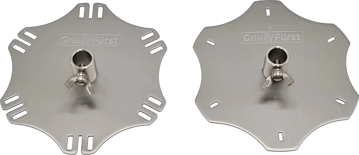 Grillfürst Halter-Set Für Drehspieß-Schaschlikset - 2-teilig 3 Grillfürst Halter-Set Für Drehspieß-Schaschlikset - 2-teilig