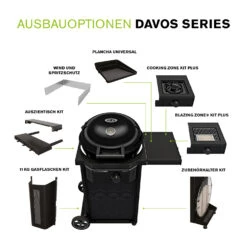 Outdoorchef Gas Kugelgrill Davos 570G Pro Mit Cooking Zone (Seitenkocher) & Abdeckhaube -Grillen Und Rauchern outdoorchef davos 570 g erweiterungsmoeglichkeiten 2